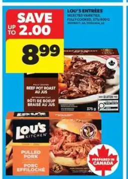 Real Canadian Superstore Lou's Entrées offer