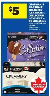 Real Canadian Superstore Chapman's Markdale Creamery Ice Cream or Collection Novelties offer