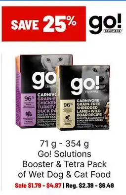 Ren’s Pets Depot Go! Solutions Booster & Tetra Pack of Wet Dog & Cat Food offer