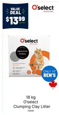 Ren’s Pets Depot O'select Clumping Clay Litter offer