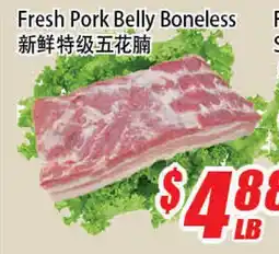 WinCo Food Mart Fresh Pork Belly Boneless offer
