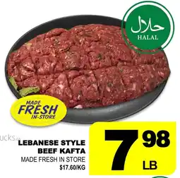 Shaganappi Mediterranean Market Lebanese style beef kafta offer