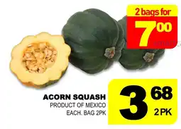 Shaganappi Mediterranean Market Acorn squash offer