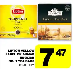 Shaganappi Mediterranean Market Lipton yellow label or ahmad english no. 1 tea bags offer