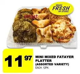 Shaganappi Mediterranean Market Mini mixed fatayer platter offer