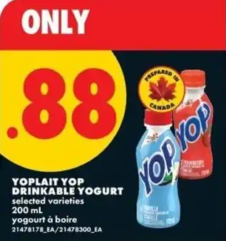 No Frills Yoplait yop drinkable yogurt offer