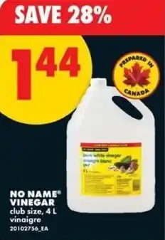 No Frills No name vinegar offer