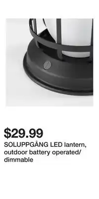 IKEA SOLUPPGÅNG LED lantern, outdoor battery operated/dimmable offer