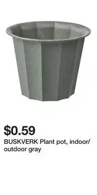 IKEA BUSKVERK Plant pot, indoor/outdoor gray offer
