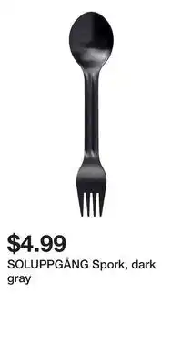 IKEA SOLUPPGÅNG Spork, dark gray offer