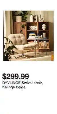 IKEA DYVLINGE Swivel chair, Kelinge beige offer