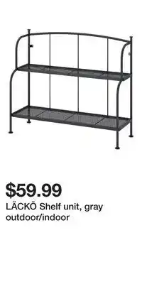 IKEA LÄCKÖ Shelf unit, gray outdoor/indoor offer