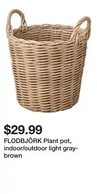 IKEA FLODBJÖRK Plant pot, indoor/outdoor light gray-brown offer