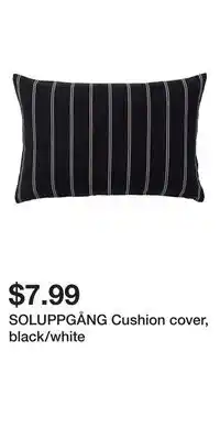 IKEA SOLUPPGÅNG Cushion cover, black/white offer