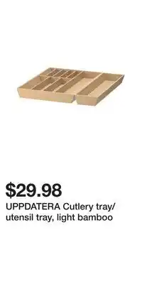 IKEA UPPDATERA Cutlery tray/utensil tray, light bamboo offer