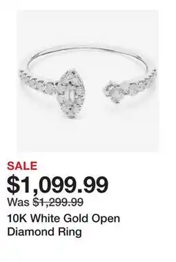 TSC Stores 10K White Gold Open Diamond Ring offer