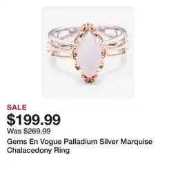 TSC Stores Gems En Vogue Palladium Silver Marquise Chalacedony Ring offer