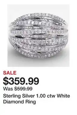 TSC Stores Sterling Silver 1.00 ctw White Diamond Ring offer