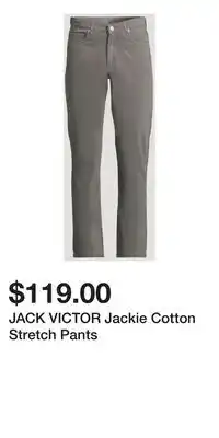 Holt Renfrew JACK VICTOR Jackie Cotton Stretch Pants offer