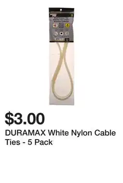 Dollarama DURAMAX White Nylon Cable Ties offer