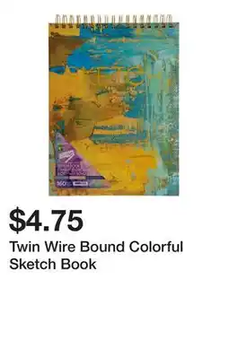 Dollarama Twin Wire Bound Colorful Sketch Book offer