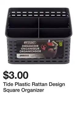 Dollarama Tide Plastic Rattan Design Square Organizer offer