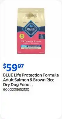 Walmart BLUE Life Protection Formula Adult Salmon & Brown Rice Dry Dog Food (Chicken-free) offer