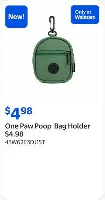 Walmart One Paw Poop Bag Holder $4.98 offer