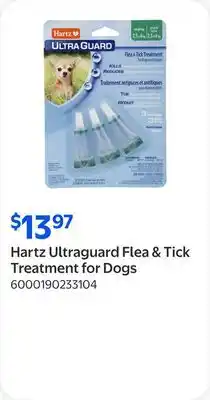 Walmart Hartz Ultraguard Flea & Tick Treatment for Dogs offer