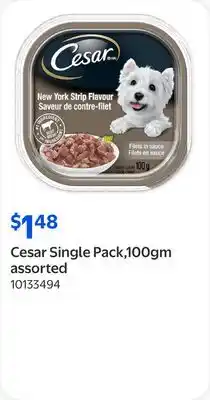 Walmart Cesar Single Pack,100gm assorted offer
