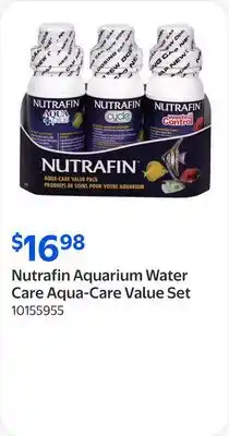 Walmart Nutrafin Aquarium Water Care Aqua-Care Value Set offer