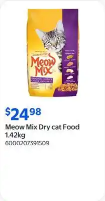 Walmart Meow Mix Dry cat Food offer