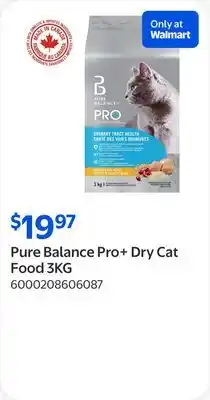 Walmart Pure Balance Pro+ Dry Cat Food 3KG offer