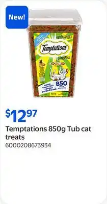 Walmart Temptations 850g Tub cat treats offer