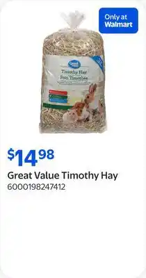 Walmart Great Value Timothy Hay offer