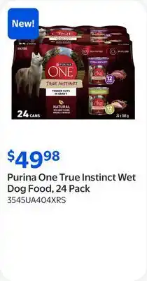 Walmart Purina One True Instinct Wet Dog Food offer