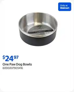 Walmart One Paw Dog Bowls offer
