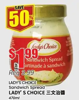 Btrust Supermarket LADY'S CHOICE Sandwich Spread offer
