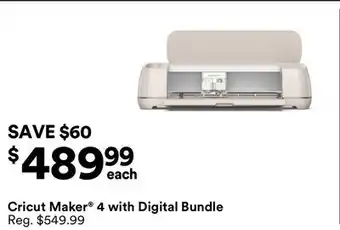 Michaels Cricut Maker 4 with Digital Bundle offer