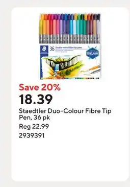 Staples Staedtler Duo-Colour Fibre Tip Pen offer