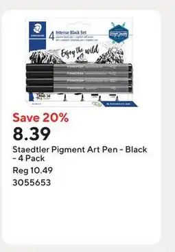 Staples Staedtler Pigment Art Pen - Black offer