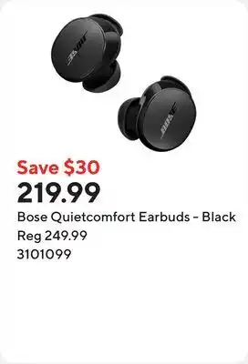 Staples Bose Quietcomfort Earbuds - Black offer