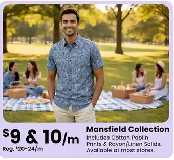 Fabricland Mansfield Collection offer