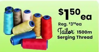 Fabricland Tailor 1500m Serging Thread offer
