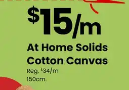 Fabricland Home Solids Cotton Canvas offer