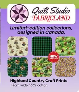 Fabricland Highland Country Craft Prints offer