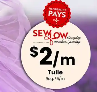 Fabricland Tulle offer