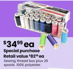 Fabricland Sewing thread box offer