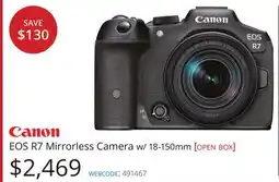 Vistek Canon EOS R7 Mirrorless Camera w/ 18-150mm [open box] offer