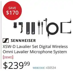 Vistek Sennheiser Digital Wireless Omni Lavalier Microphone System offer